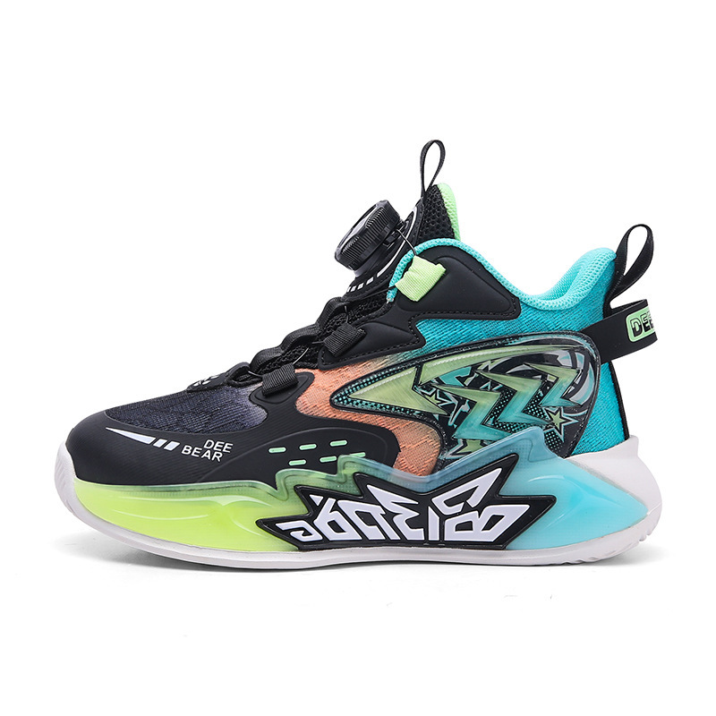 Zapatillas de Baloncesto Spin Dunk para Niño | Negras | Malla Transpirable | Tallas 30-40 | Deportivas para Correr | TiendasFR - Imagen 7
