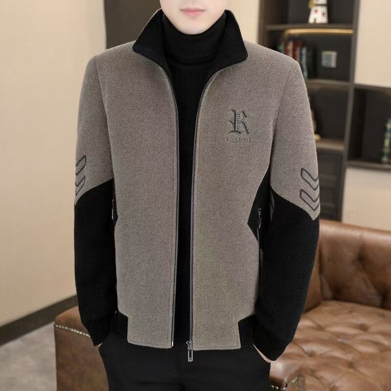 Chaqueta con Cuello Alto y Forro Polar para Hombre | Tejido Grueso para Otoño e Invierno - Imagen 7