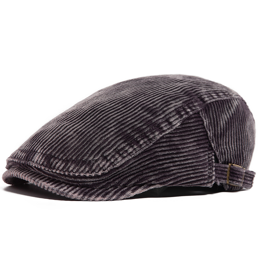 Boina Vintage de Pana Ajustable para Hombre | Informal y Elegante en Negro - Imagen 7