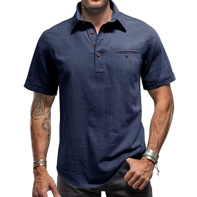 Camisa Hawaiana de Manga Corta para Hombre | Verde Militar para Playa y Verano - Imagen 4