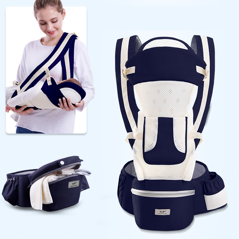 Portabebés Ergonómico 3 en 1 | Canguro Frontal y Espalda | Azul | Para Bebés 0-24 Meses | TiendasFR - Imagen 10