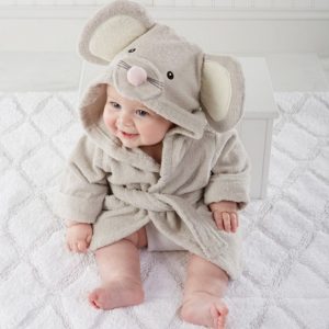 Albornoz de Panda para Bebé | Capucha con Orejas | Tallas S-130 cm | Bata Suave y Cálida para Recién Nacido | TiendasFR