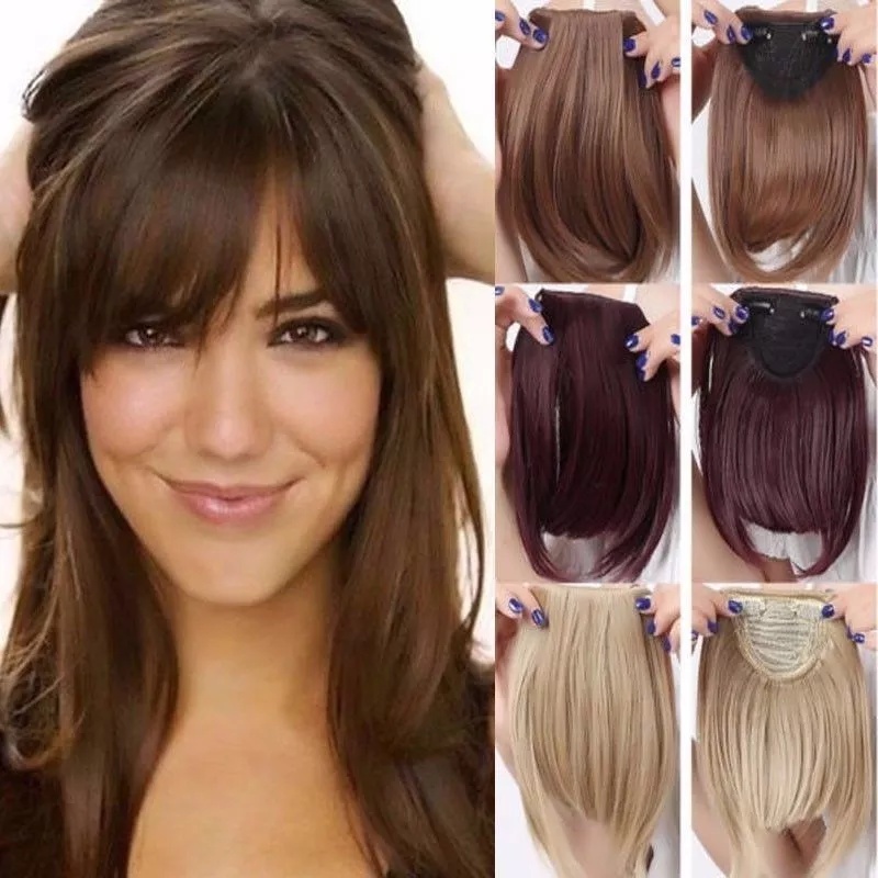 Flequillo Postizo Sintético para Mujer | Accesorio de Pelo Falso | Cambio de Look sin Cortar | Fácil de Poner | TiendasFR