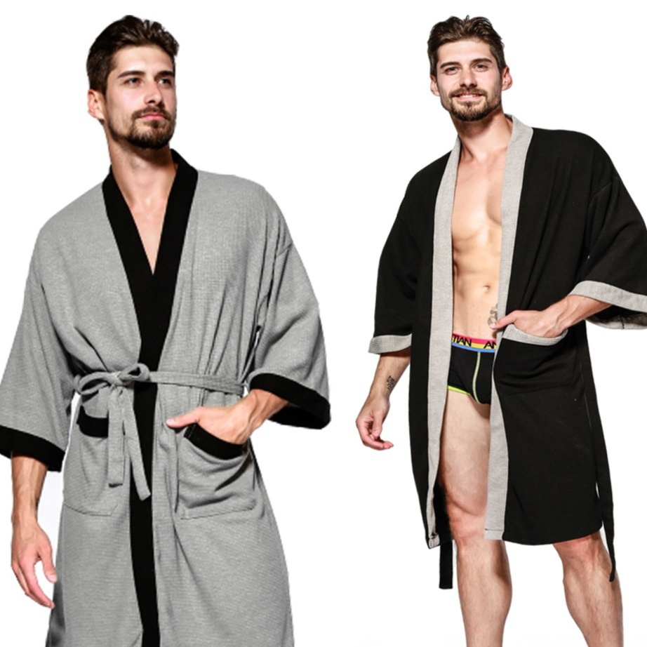 Camisón de Tejido de Gofres para Hombre | Informal y Moderno para Estar en Casa