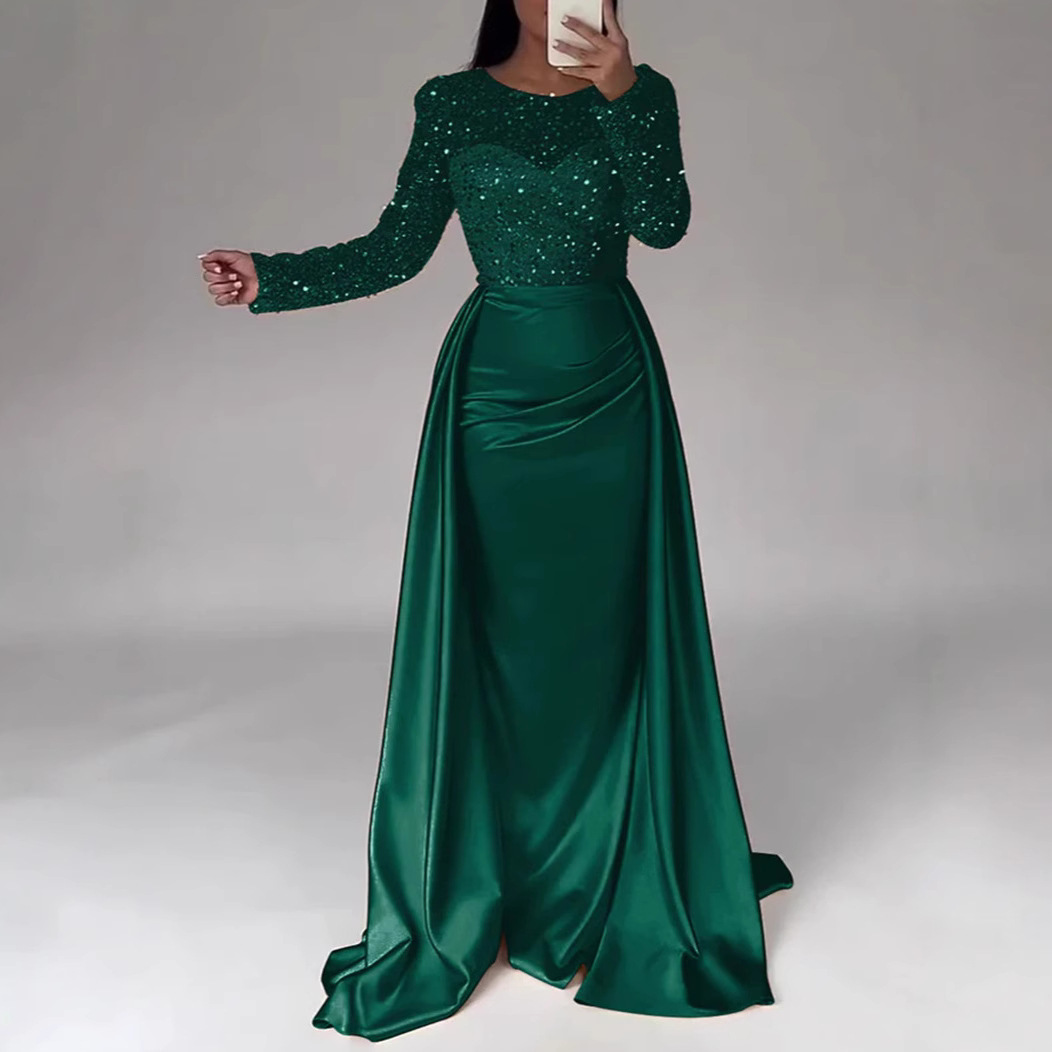 Vestido de Noche con Lentejuelas | Elegante y Glamuroso | Negro para Bodas y Eventos - Imagen 5