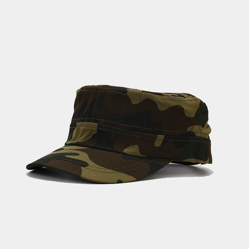 Gorra de Béisbol Retro de Ala Ancha para Hombre | Parte Superior Plana Verde Militar - Imagen 3