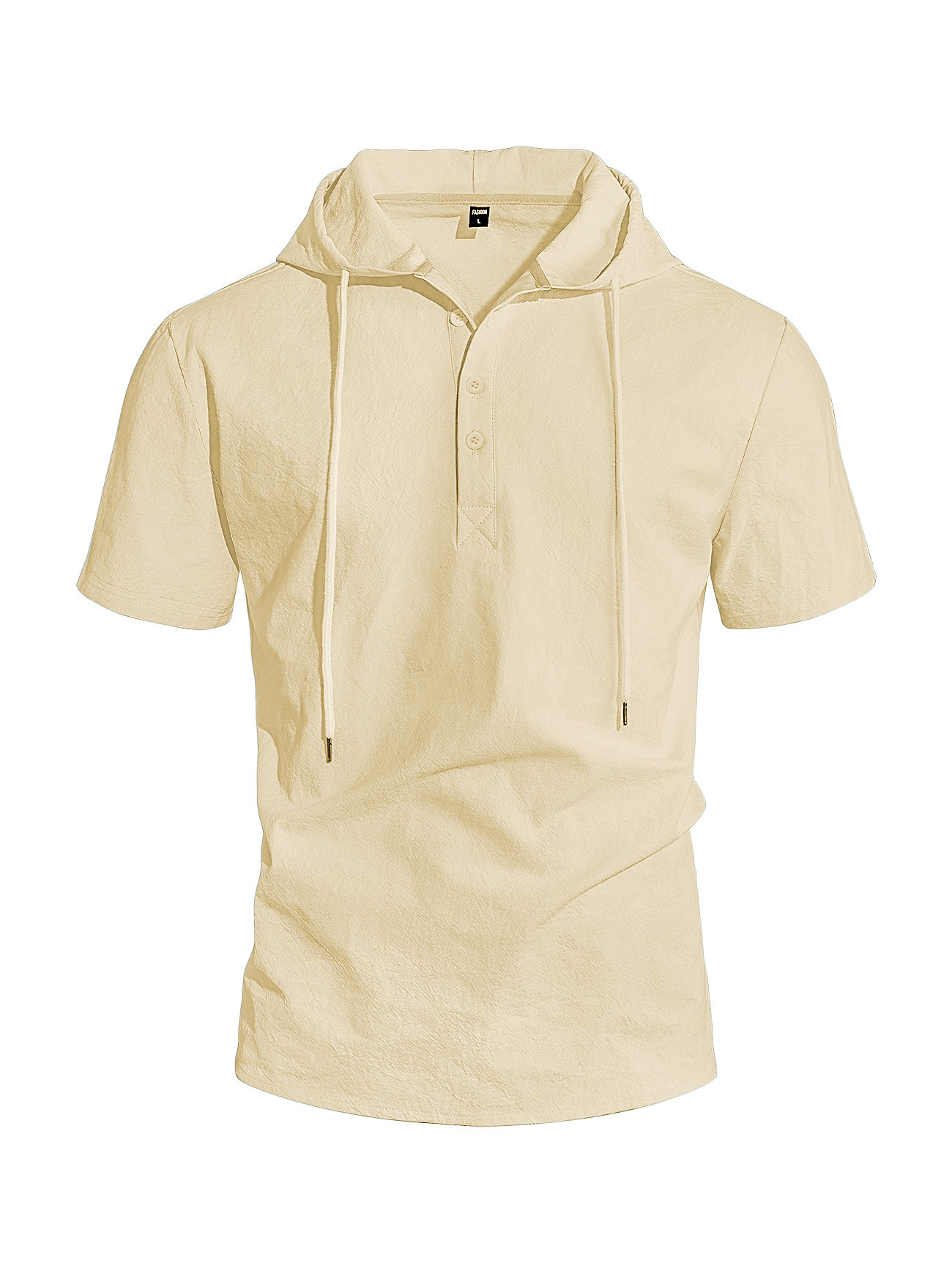 Camisa de Lino de Manga Corta para Hombre | Fresca y Ligera en Albaricoque - Imagen 6