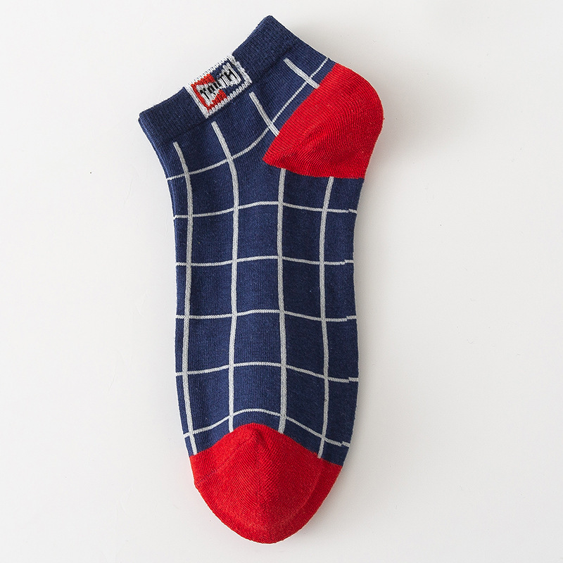 Calcetines de Algodón con Estampado a Cuadros | Corte Bajo para Hombre | Todo el Año - Imagen 8