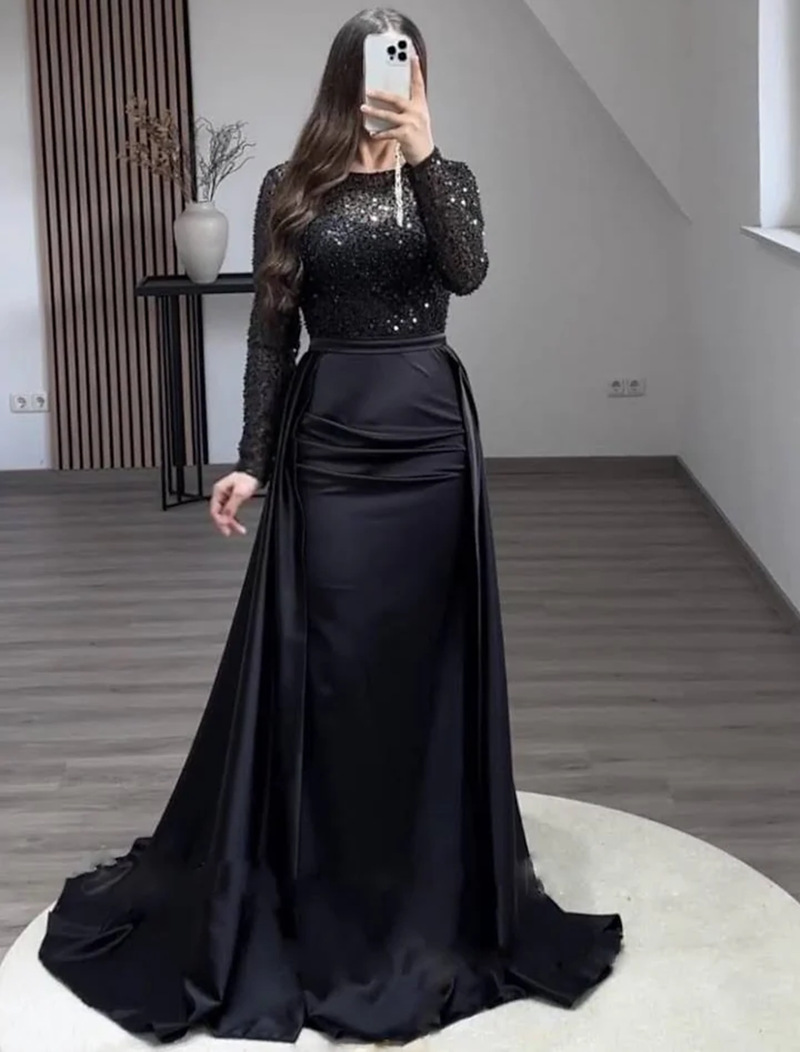 Vestido de Noche con Lentejuelas | Elegante y Glamuroso | Negro para Bodas y Eventos - Imagen 10