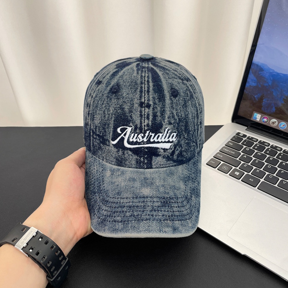 Gorra de Béisbol Vintage con Letras Deshilachadas | Visera Perforada para Hombre - Imagen 5