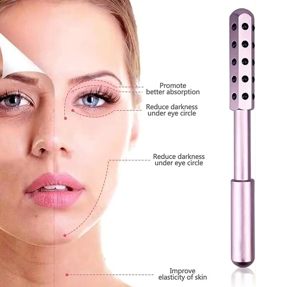Rodillo Facial de Germanio de 30 Nodos | Masajeador Lifting y Antiarrugas | Mejora la Absorción de Productos | TiendasFR - Imagen 5