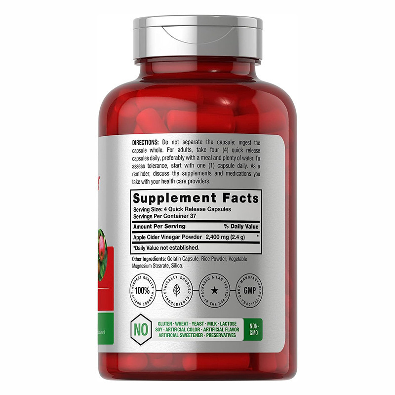 Vinagre de Manzana 2400mg | 150 Cápsulas | Apoyo Digestivo | Non-GMO y Sin Gluten | TiendasFR - Imagen 2