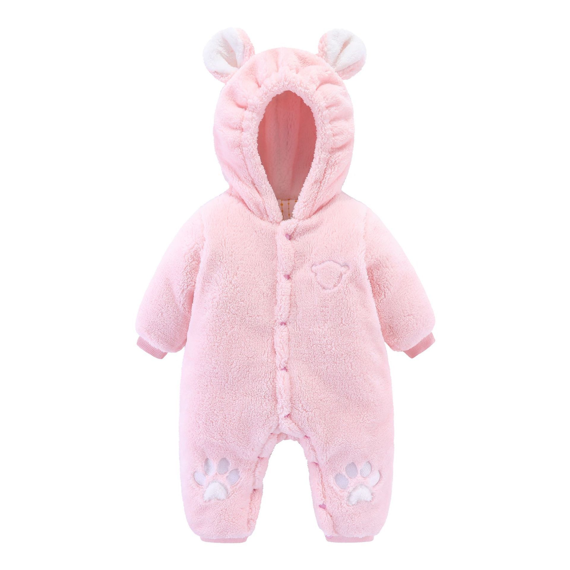 Pelele Acolchado para Bebé Recién Nacido | Marrón | Tallas 59-90 cm | Mono Cálido para Otoño e Invierno | TiendasFR - Imagen 3
