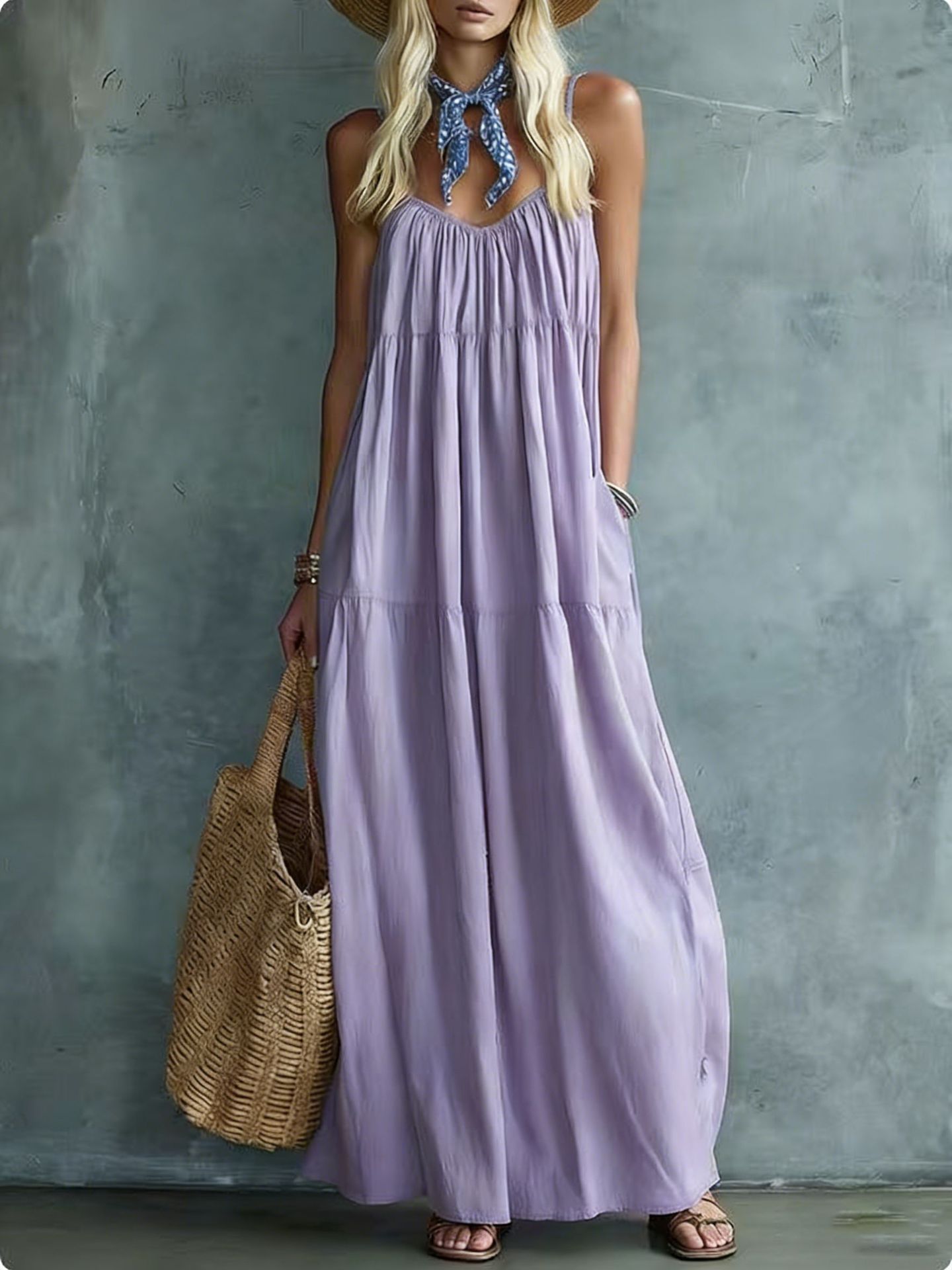 Vestido Largo de Verano Sin Mangas con Tirantes | Elegante de una Sola Pieza | Moda 2026 - Imagen 2