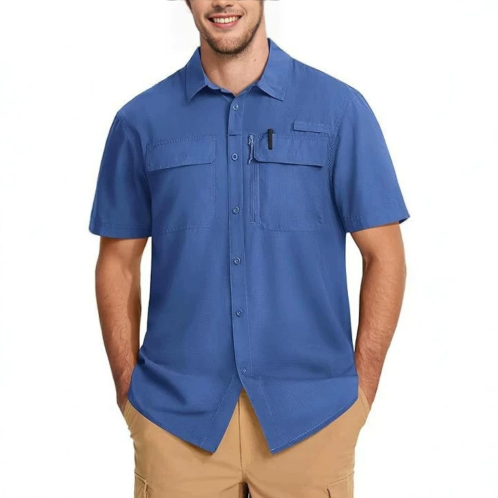 Camisa Ligera de Secado Rápido para Exteriores | Transpirable y Versátil para Hombre