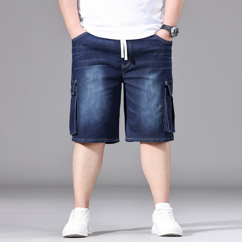 Shorts Vaqueros Cargo con Cordón Elástico para Hombre | Estilo Funcional y Moderno