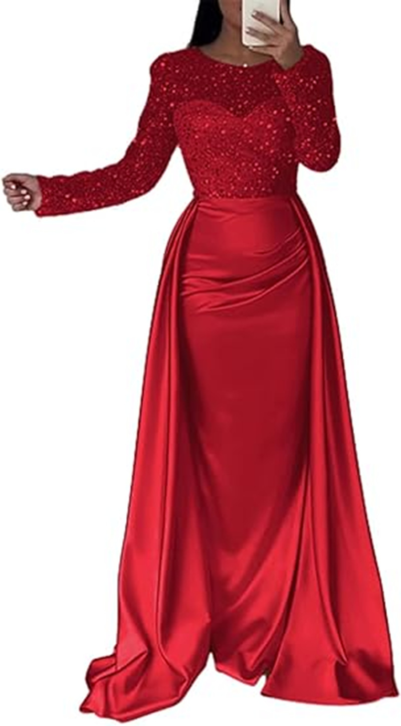 Vestido de Noche con Lentejuelas | Elegante y Glamuroso | Negro para Bodas y Eventos - Imagen 3