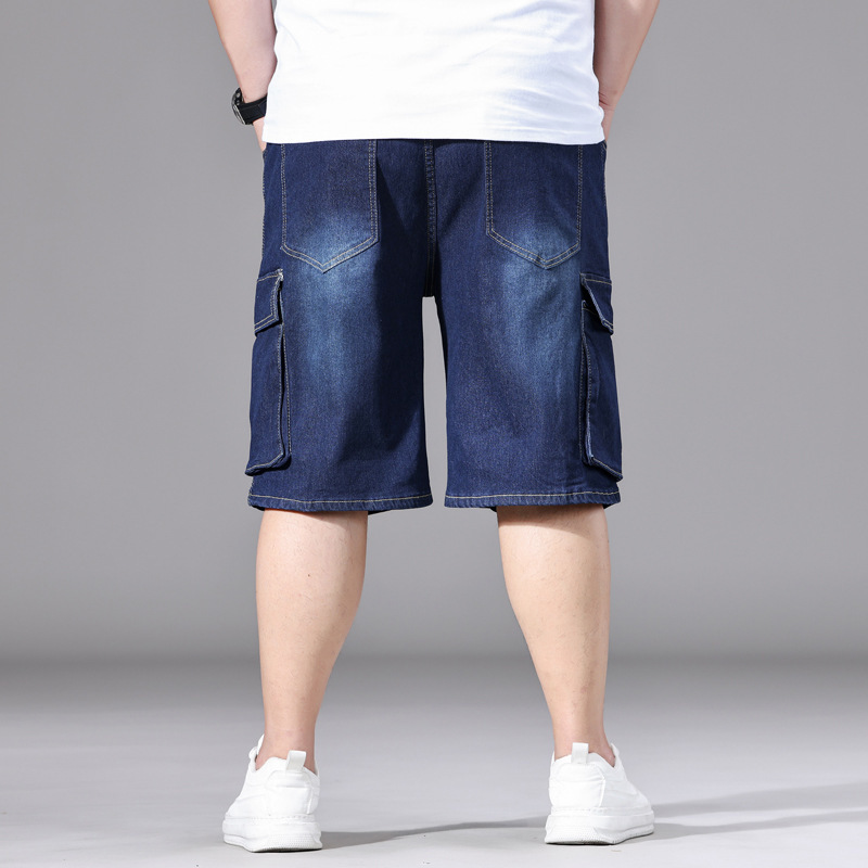 Shorts Vaqueros Cargo con Cordón Elástico para Hombre | Estilo Funcional y Moderno - Imagen 3