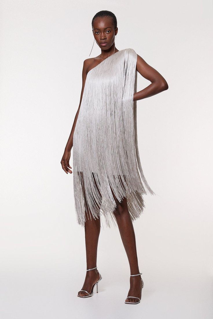 Vestido de Fiesta con Flecos para Mujer | Elegante y Divertido | Negro para Eventos y Bodas - Imagen 8