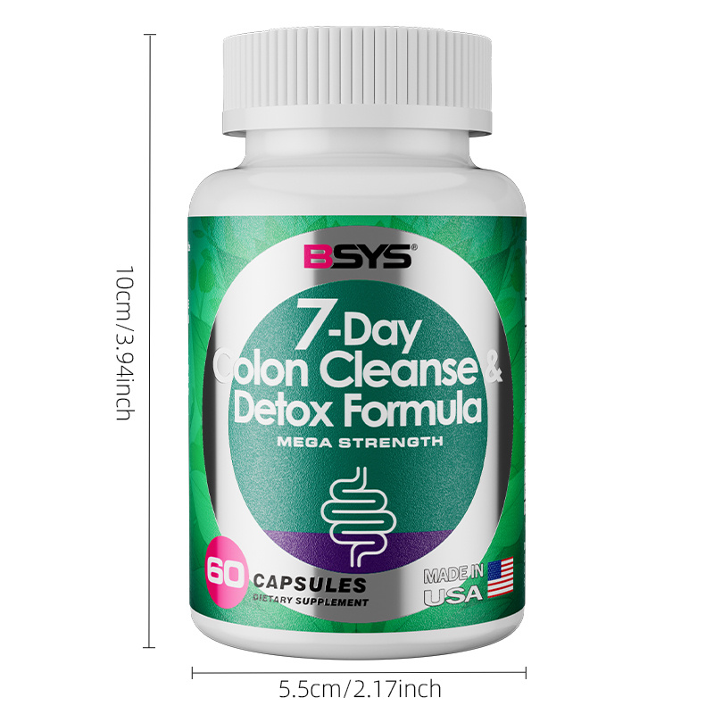 BSYS Colon Cleanse 7 Días | 60 Cápsulas | Limpieza Digestiva | Apoyo Natural | TiendasFR - Imagen 3