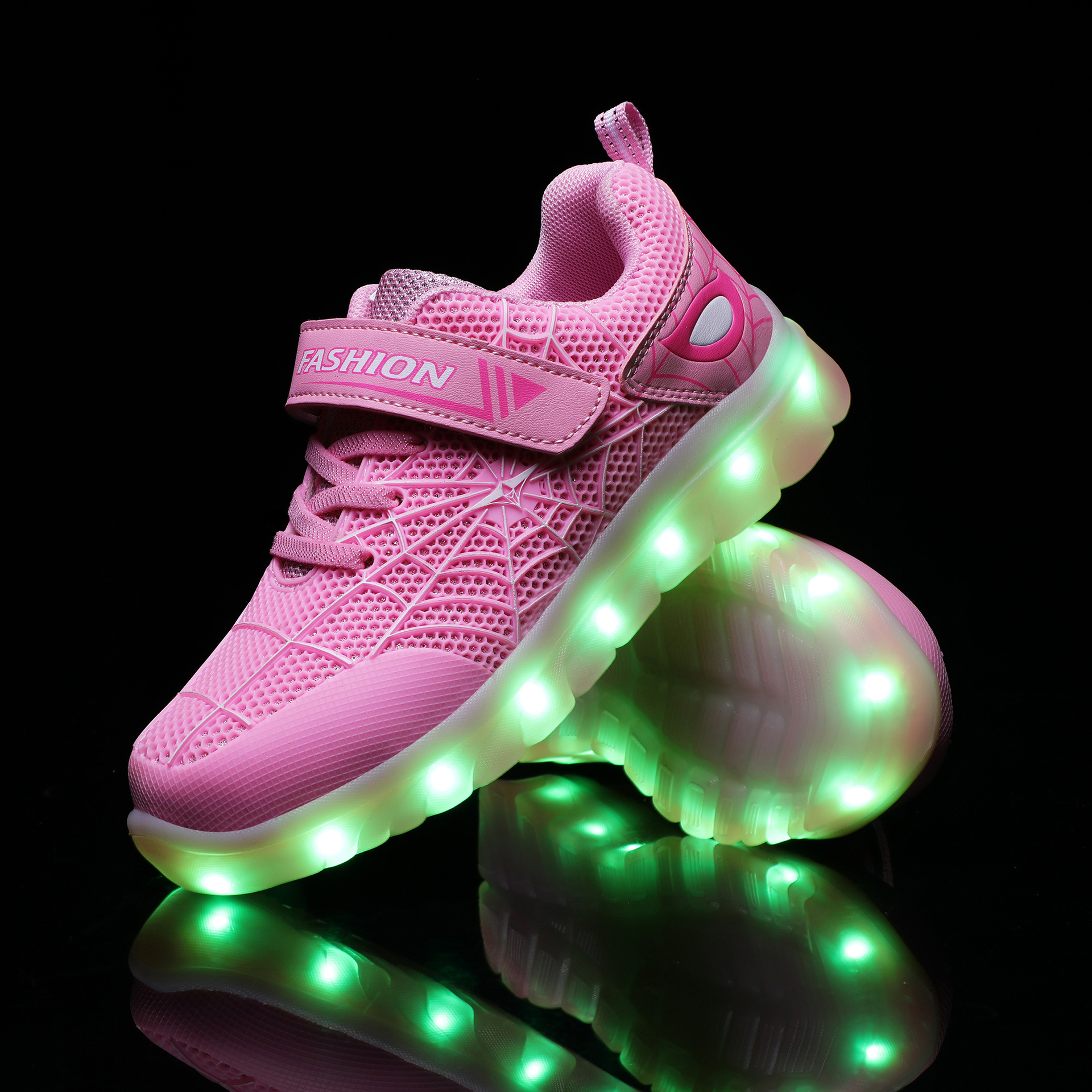 Zapatillas LED Recargables por USB para Niño | Negras | Tallas 26-37 | Luces Intermitentes y Velcro | TiendasFR - Imagen 7