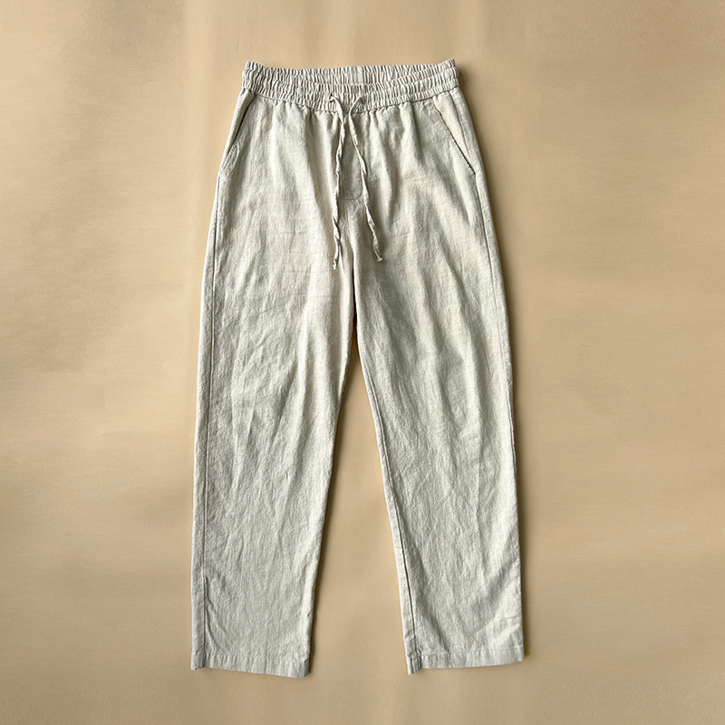 Pantalones Casuales de Algodón y Lino para Hombre | Corte Recto Holgado y Ligero - Imagen 2