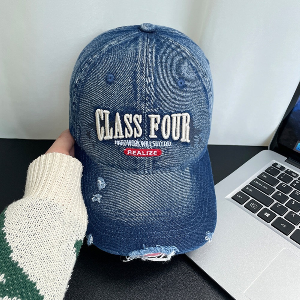 Gorra de Béisbol Vintage con Letras 3D y Efecto Desgastado para Hombre - Imagen 2