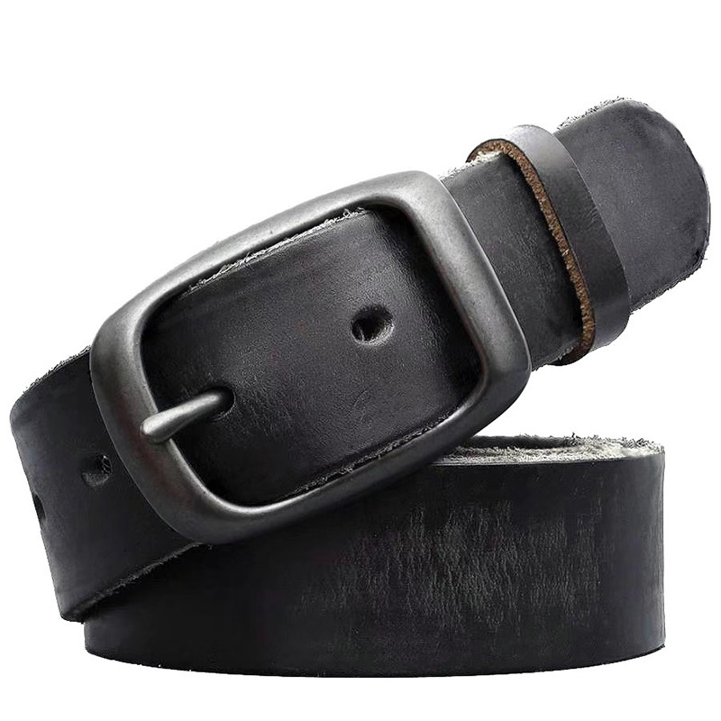 Cinturón de Cuero de Grano Completo con Hebilla de Pasador | Clásico para Hombre | Múltiples Tallas - Imagen 5