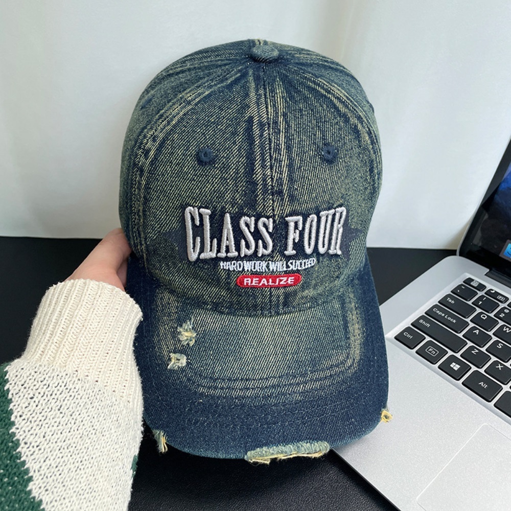 Gorra de Béisbol Vintage con Letras 3D y Efecto Desgastado para Hombre - Imagen 8