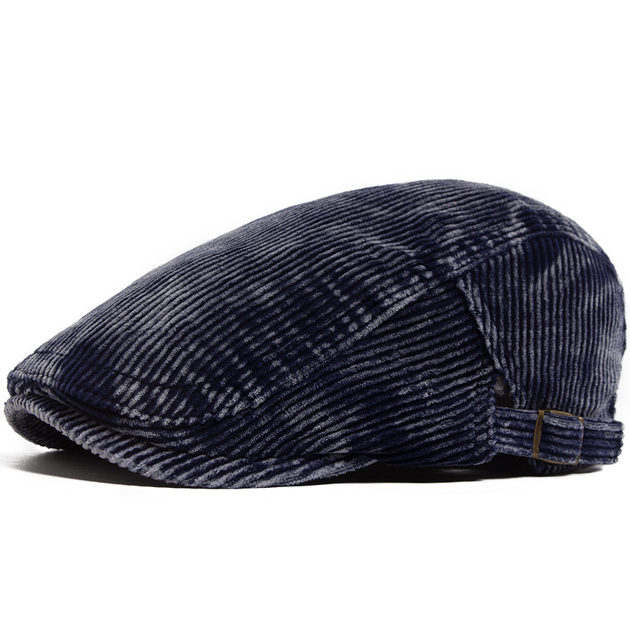 Boina Vintage de Pana Ajustable para Hombre | Informal y Elegante en Negro - Imagen 4
