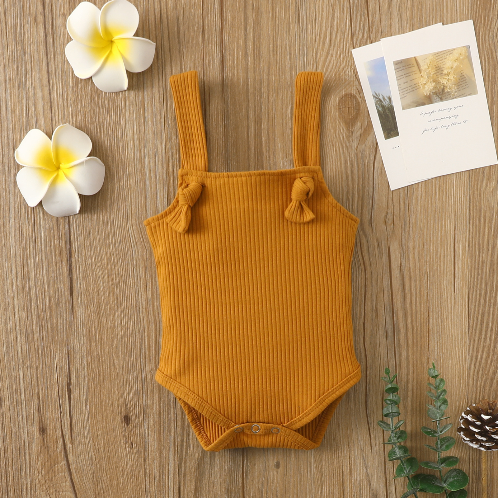 Pelele de Algodón para Bebé | Beige | Tallas 60-100 cm | Mono Suave y Cómodo para Recién Nacido | TiendasFR - Imagen 5