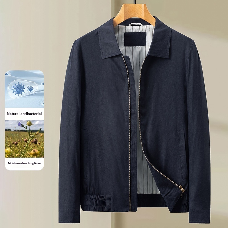 Chaqueta de Lino con Solapa para Hombre | Ligera y Elegante | Primavera-Verano 2026 - Imagen 6