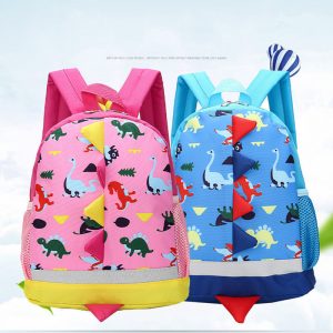 Mochila Infantil de Dinosaurio para Niños | Azul Oscuro | Bolsa de Jardín de Infantes | Ligera y Divertida | TiendasFR