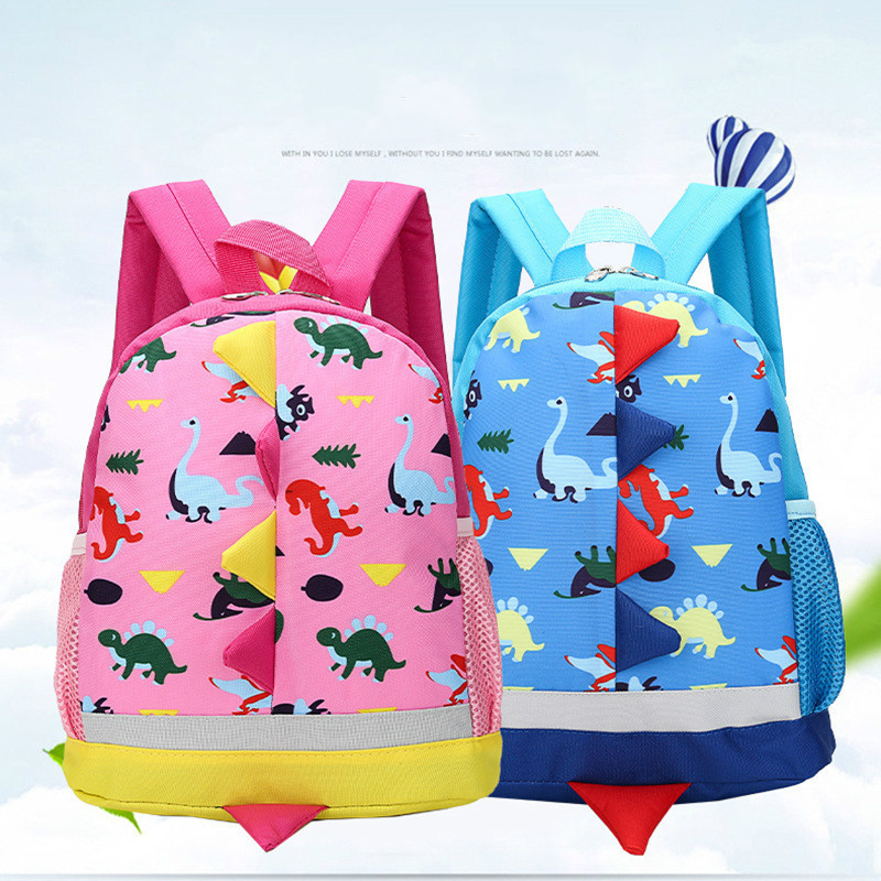 Mochila Infantil de Dinosaurio para Niños | Azul Oscuro | Bolsa de Jardín de Infantes | Ligera y Divertida | TiendasFR