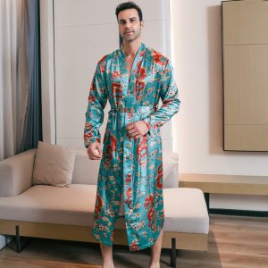 Camisón de Seda de Hielo para Hombre | Ligero y Fresco para Verano | Ropa de Estar por Casa