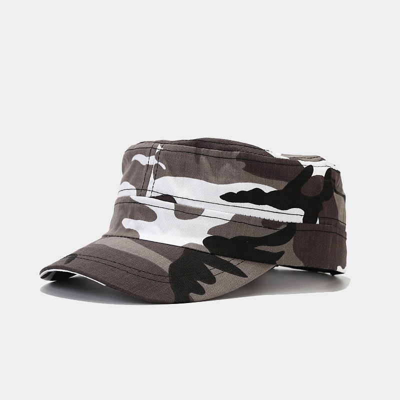 Gorra de Béisbol Retro de Ala Ancha para Hombre | Parte Superior Plana Verde Militar - Imagen 4