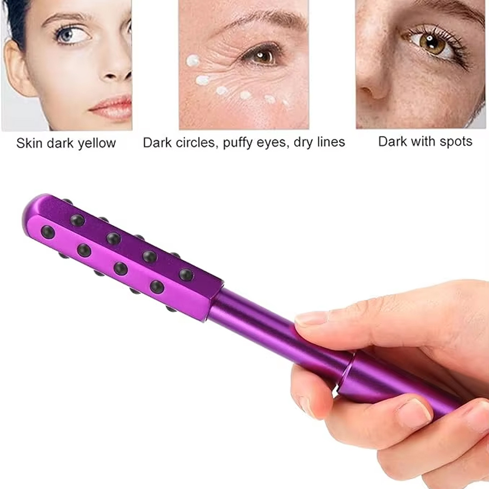 Rodillo Facial de Germanio de 30 Nodos | Masajeador Lifting y Antiarrugas | Mejora la Absorción de Productos | TiendasFR - Imagen 4