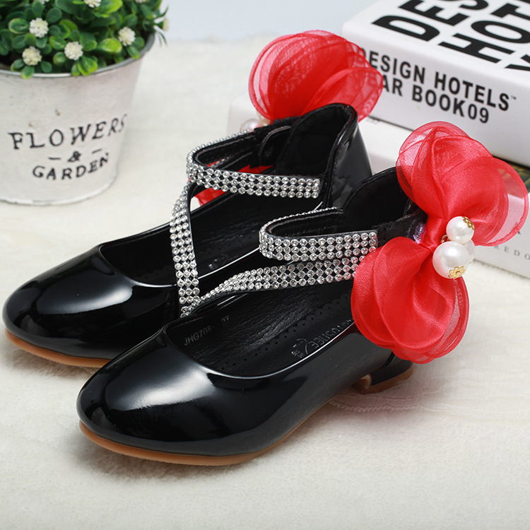 Zapatos de Princesa con Tacón para Niña | Rosas | Tallas 26-36 | Elegantes para Comunión y Bodas | TiendasFR - Imagen 5