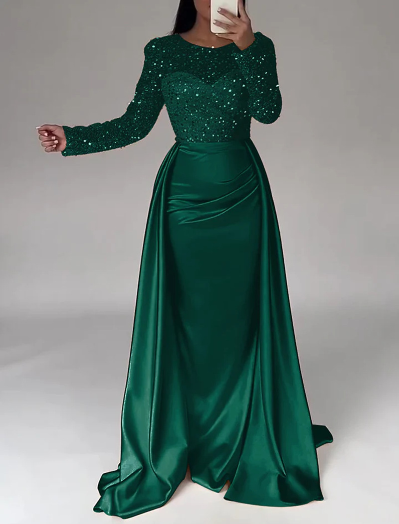 Vestido de Noche con Lentejuelas | Elegante y Glamuroso | Negro para Bodas y Eventos - Imagen 6