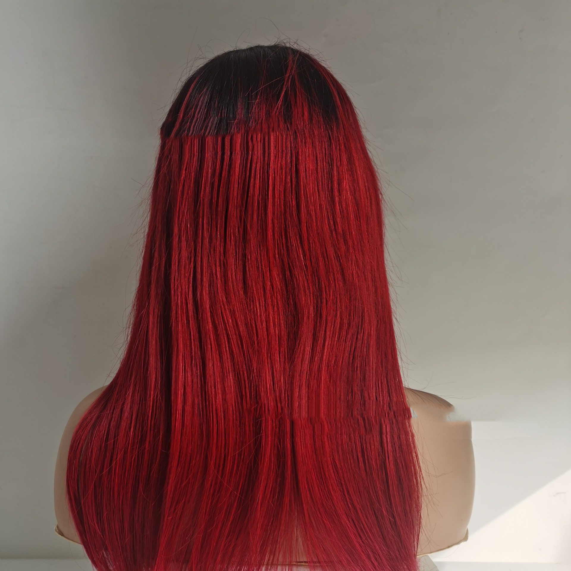 Peluca de Cabello Humano | Mecanismo de Fijación | Color Rojo | 10-26 Pulgadas | Natural y Versátil | TiendasFR - Imagen 3