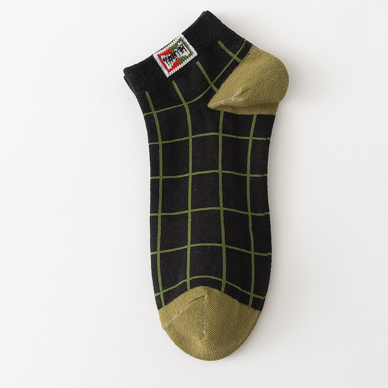 Calcetines de Algodón con Estampado a Cuadros | Corte Bajo para Hombre | Todo el Año - Imagen 6